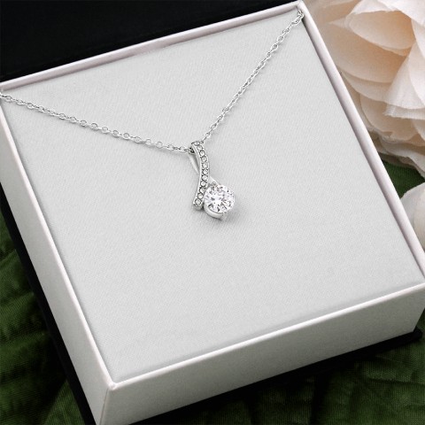 Gifts to my Mom - Thank you Mom Message Card - Alluring Beauty Necklace